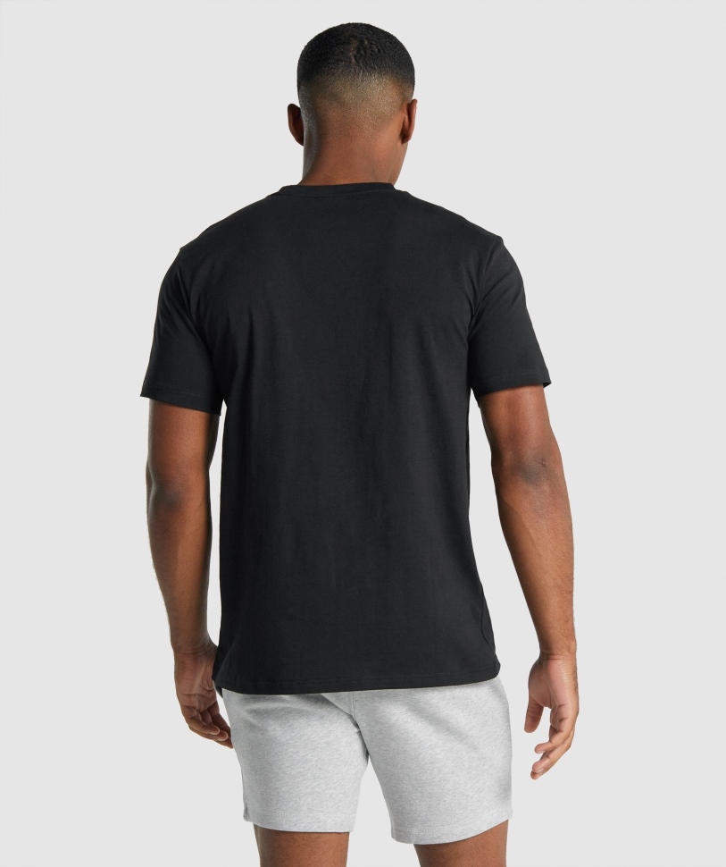 Gymshark Crest T-shirt μαύρο