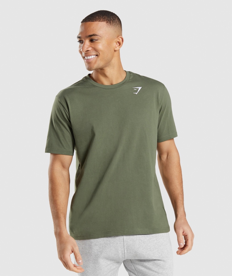 Gymshark Crest T-shirt Core Olive