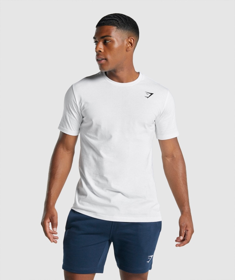 Gymshark Crest T-shirt λευκό