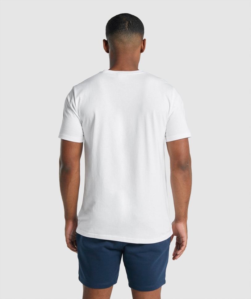 Gymshark Crest T-shirt λευκό