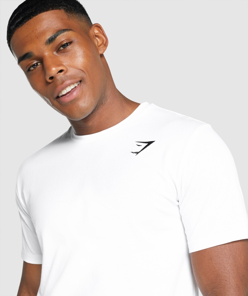 Gymshark Crest T-shirt λευκό