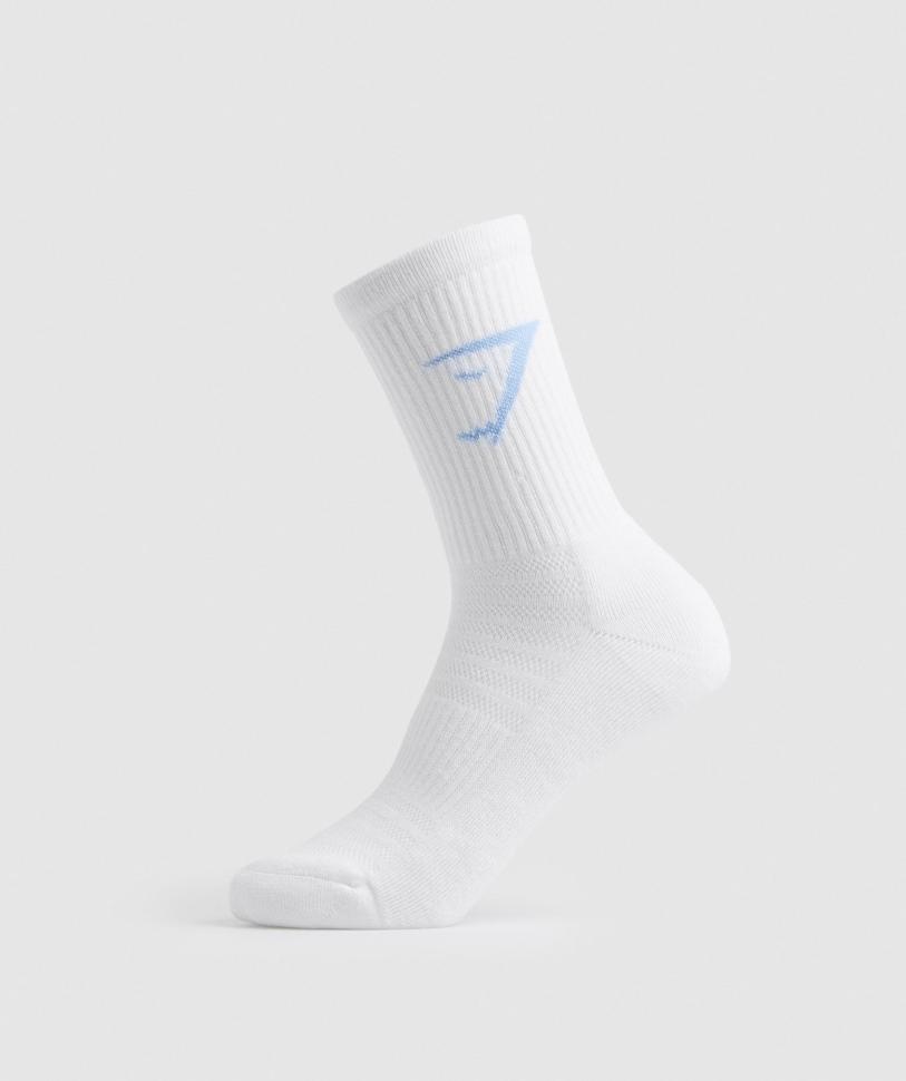 Κάλτσες Gymshark Crew χρώματος 3pk λευκές