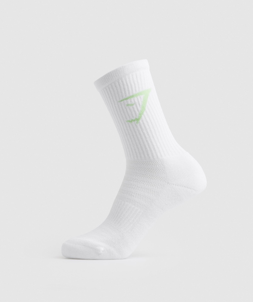 Κάλτσες Gymshark Crew χρώματος 3pk λευκές