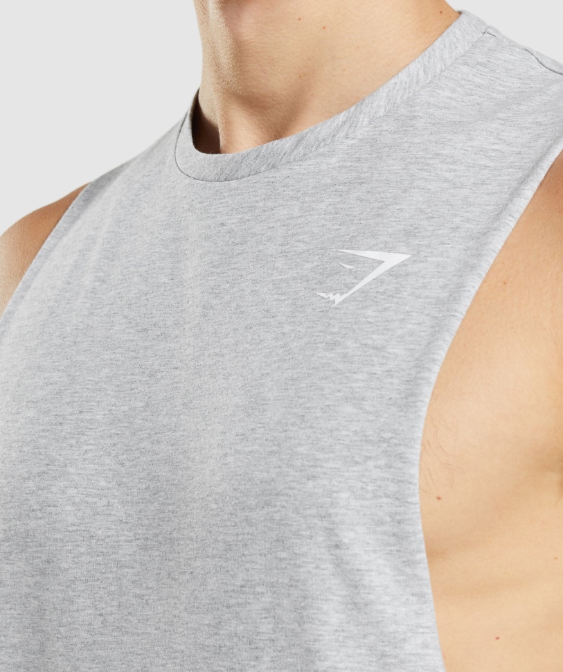 Gymshark Kritik 2.0 σταγόνα δεξαμενή ανοιχτό γκρι μάργα