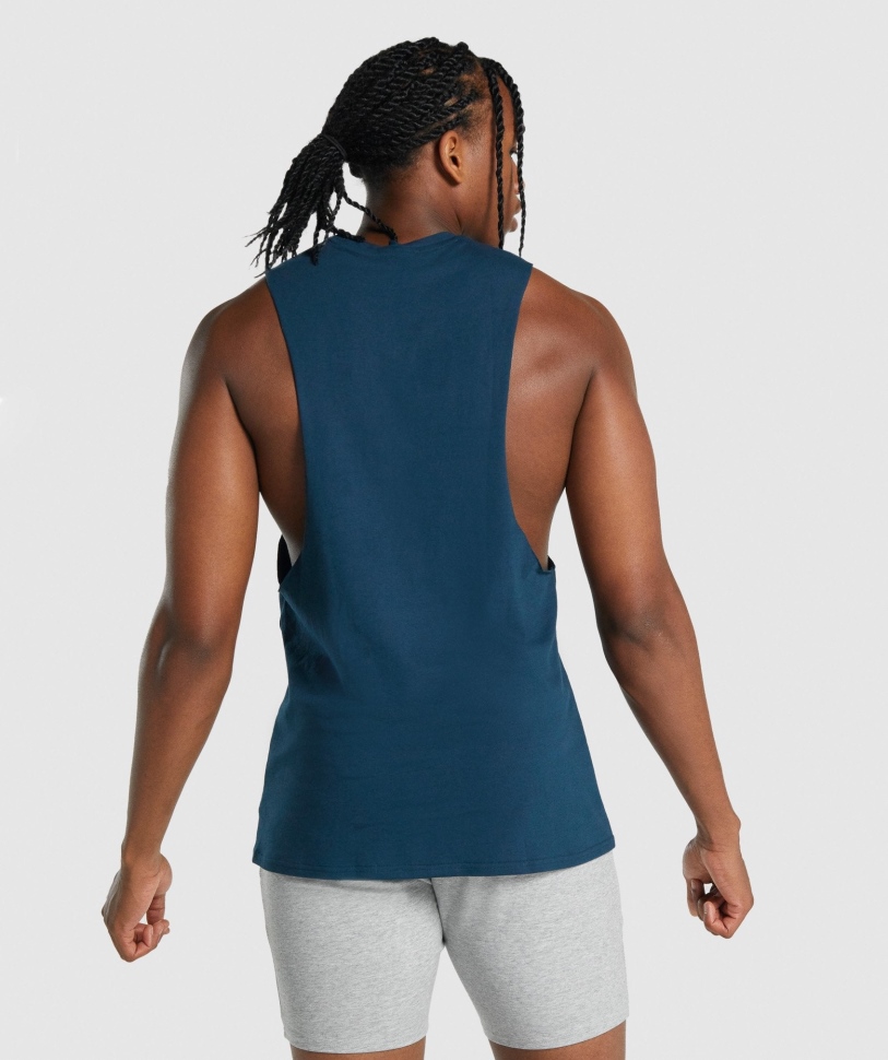 Gymshark Kritik 2.0 Drop Arm Tank Navy