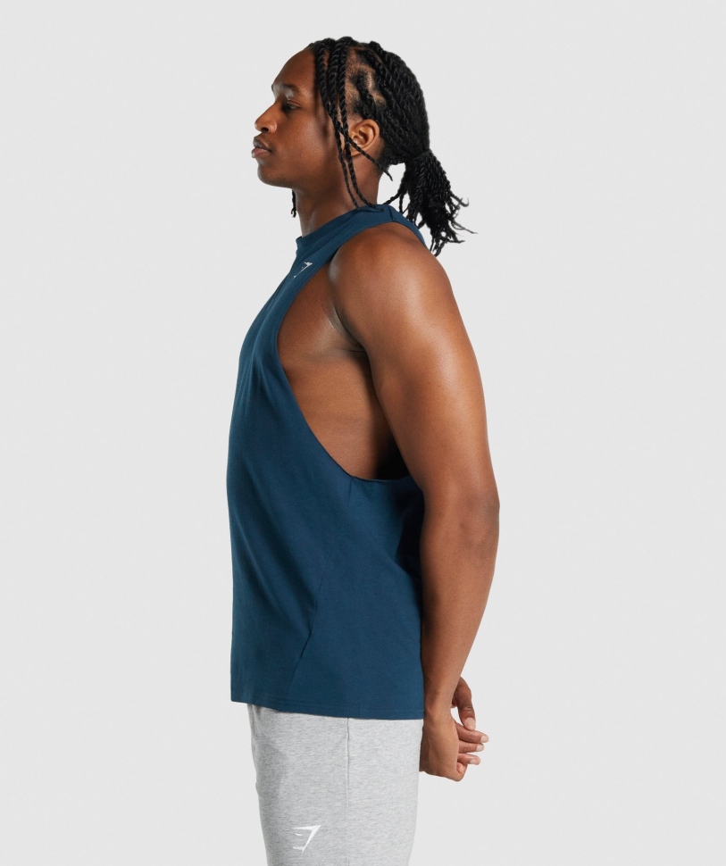 Gymshark Kritik 2.0 Drop Arm Tank Navy