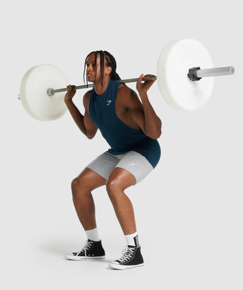 Gymshark Kritik 2.0 Drop Arm Tank Navy