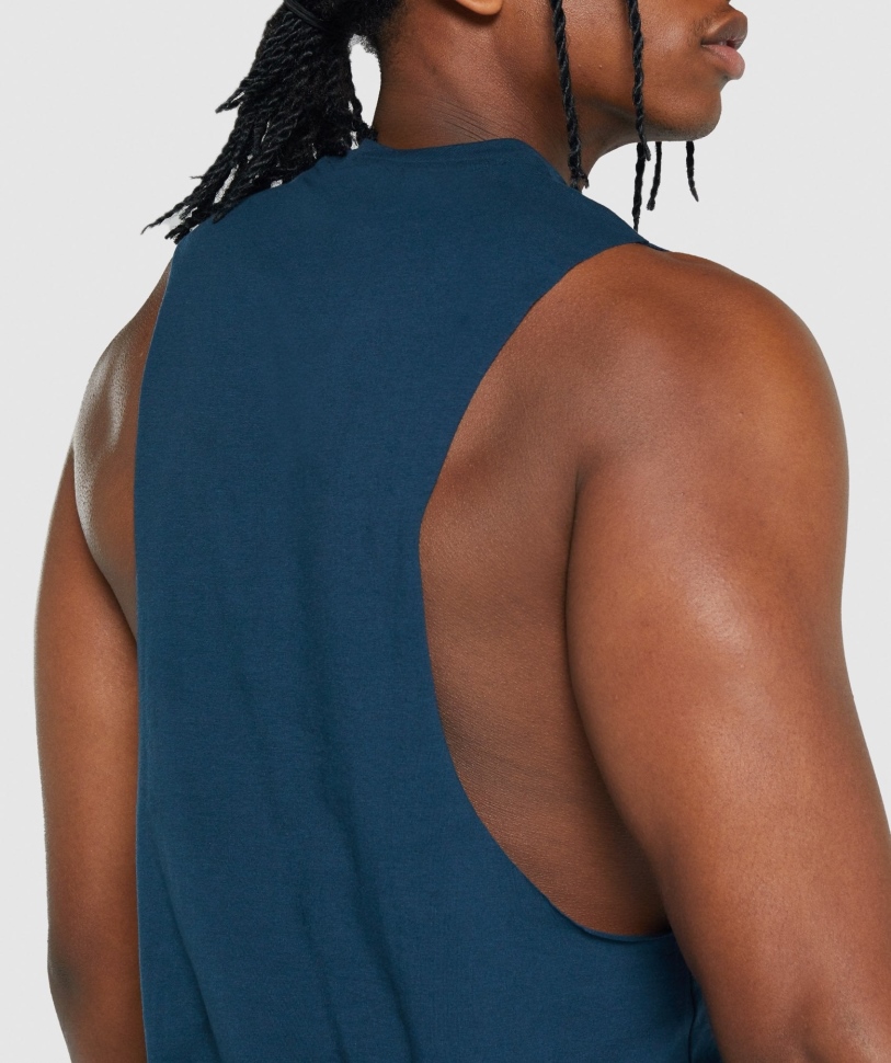 Gymshark Kritik 2.0 Drop Arm Tank Navy