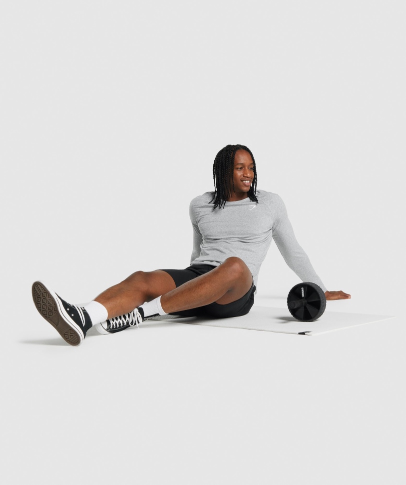 Gymshark Critical 2.0 μακρυμάνικο μπλουζάκι ανοιχτό γκρι μάργα