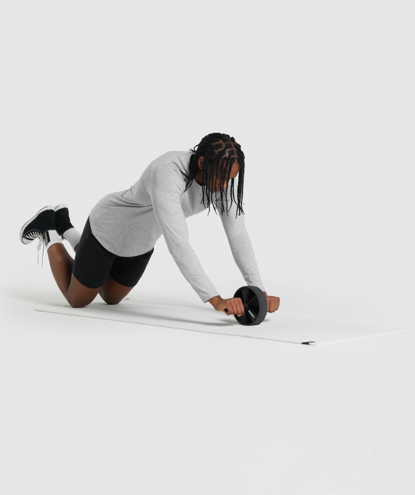 Gymshark Critical 2.0 μακρυμάνικο μπλουζάκι ανοιχτό γκρι μάργα