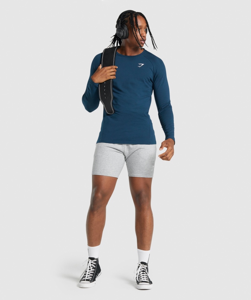 Gymshark Kritik 2.0 μακρυμάνικο μπλουζάκι ανδρικό ναυτικό