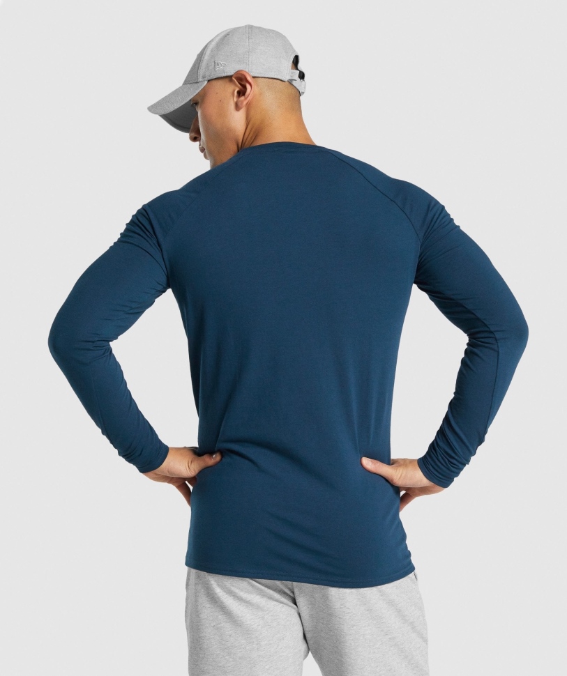 Gymshark Kritik 2.0 μακρυμάνικο T-shirt Navy