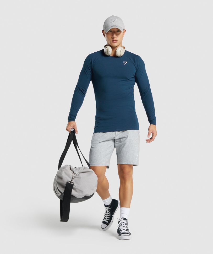 Gymshark Kritik 2.0 μακρυμάνικο T-shirt Navy