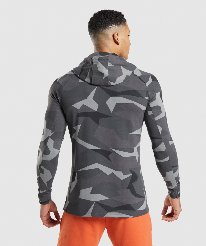 Μαύρο τύπωμα με Hoodie κριτικής Gymshark