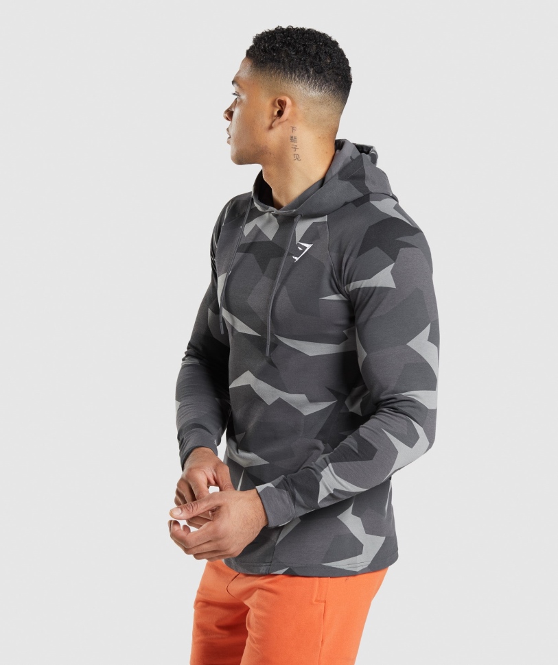 Μαύρο τύπωμα με Hoodie κριτικής Gymshark