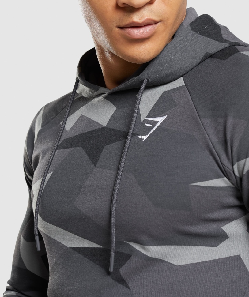 Μαύρο τύπωμα με Hoodie κριτικής Gymshark