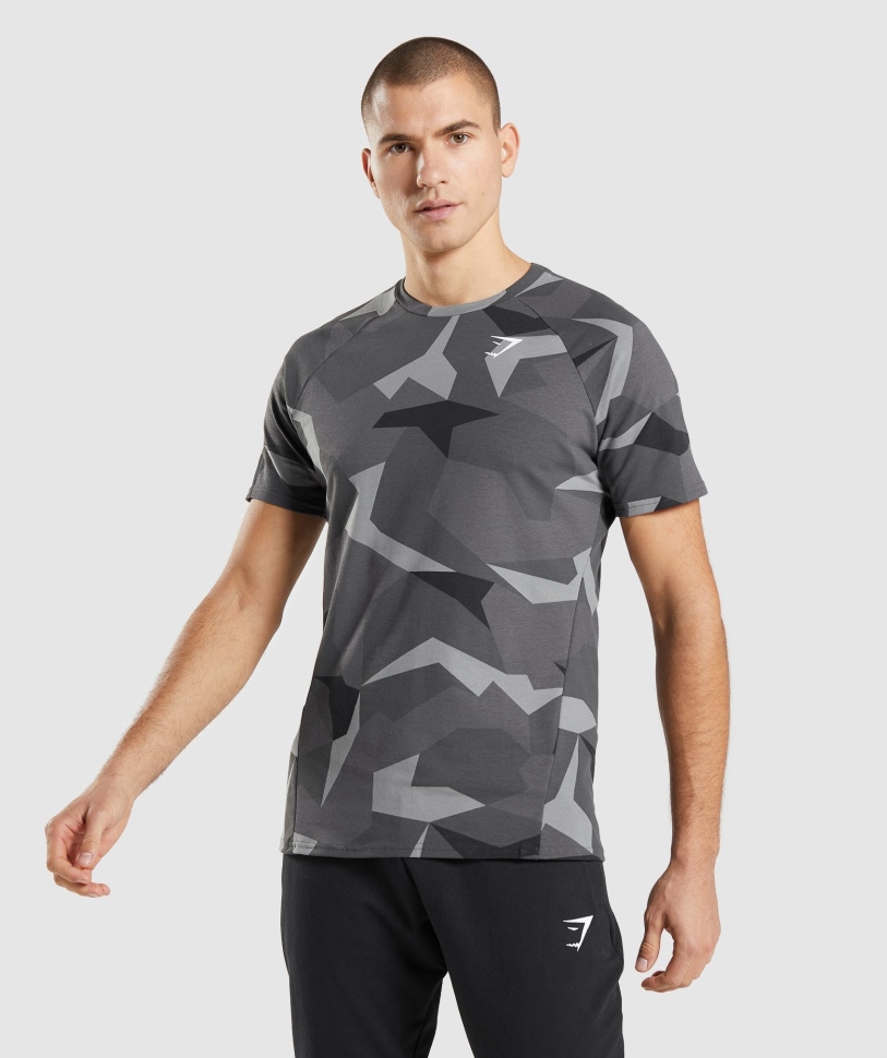 Gymshark Critical T-shirt μαύρο στάμπα