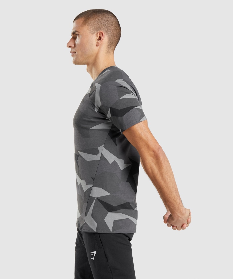Gymshark Critical T-shirt μαύρο στάμπα