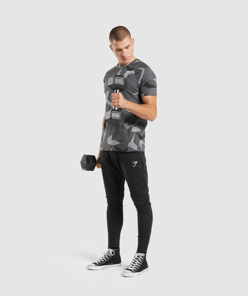 Gymshark Critical T-shirt μαύρο στάμπα