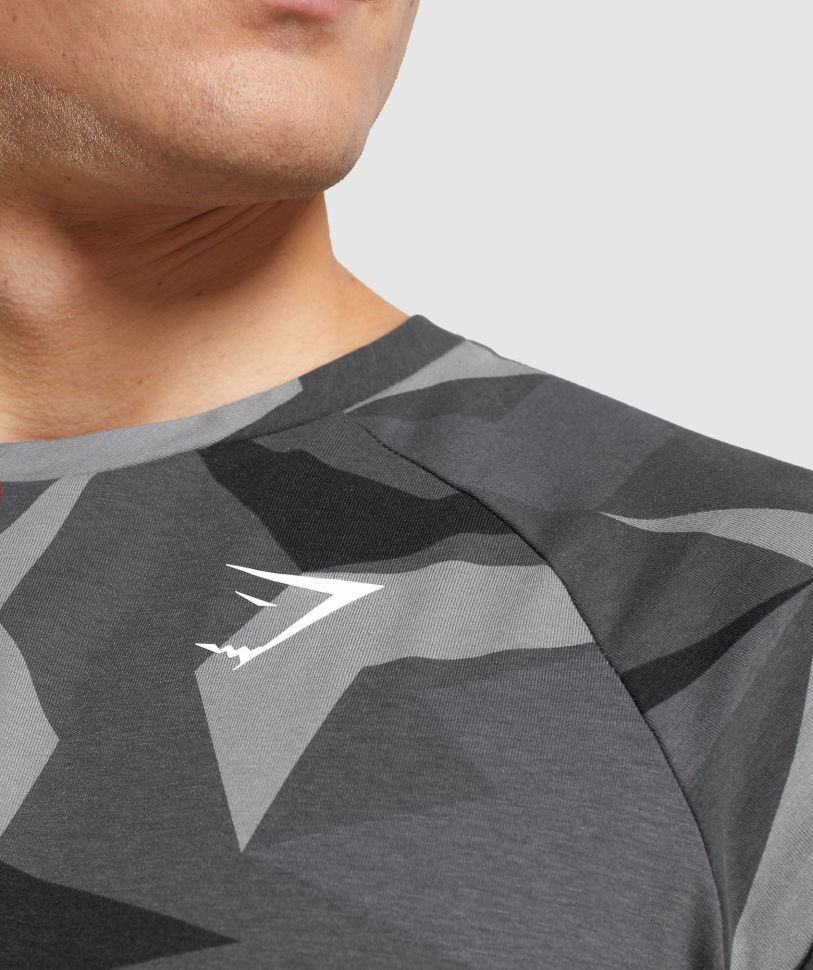 Gymshark Critical T-shirt μαύρο στάμπα