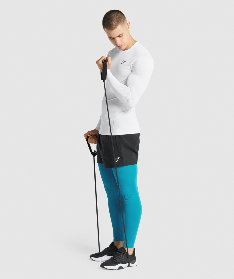 μακρυμάνικο μπλουζάκι Gymshark Element Baselayer λευκό