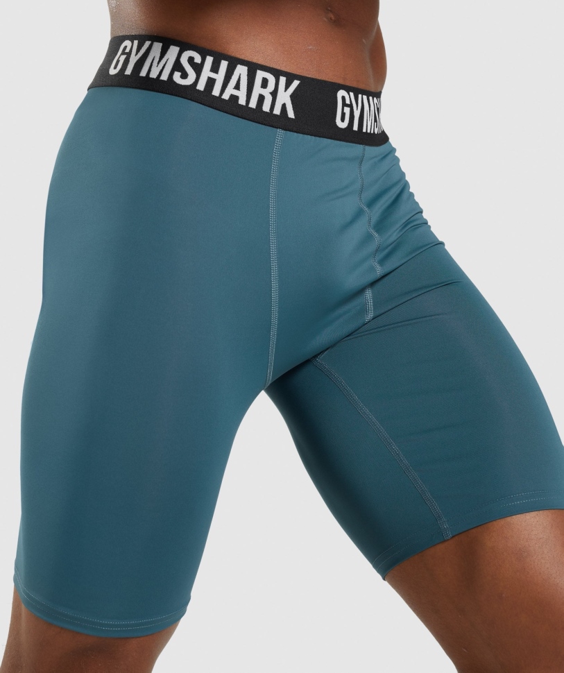 Gymshark στοιχείο Baselayer σορτς Τοσκάνης γαλαζοπράσινο