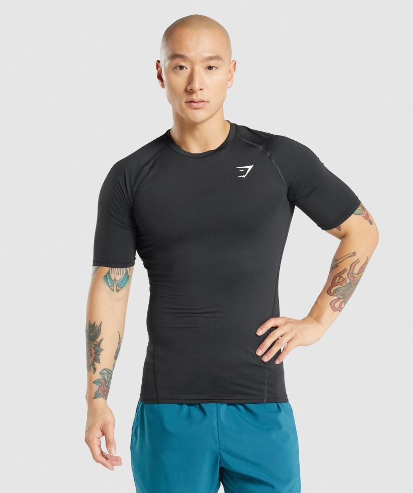 Μαύρο μπλουζάκι με βάση το στοιχείο Gymshark