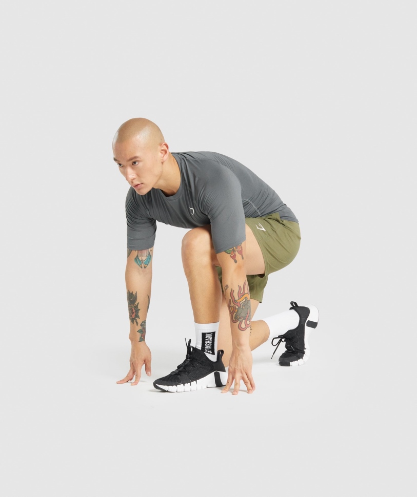 κάρβουνο T-shirt Baselayer στοιχείο Gymshark