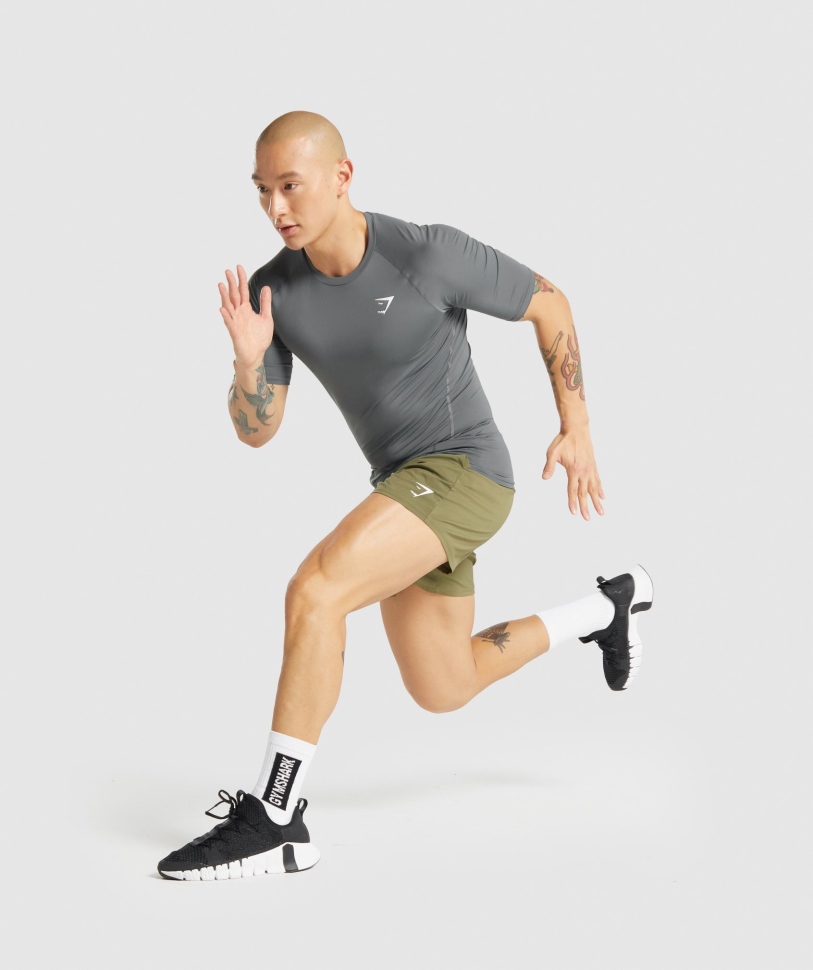 κάρβουνο T-shirt Baselayer στοιχείο Gymshark