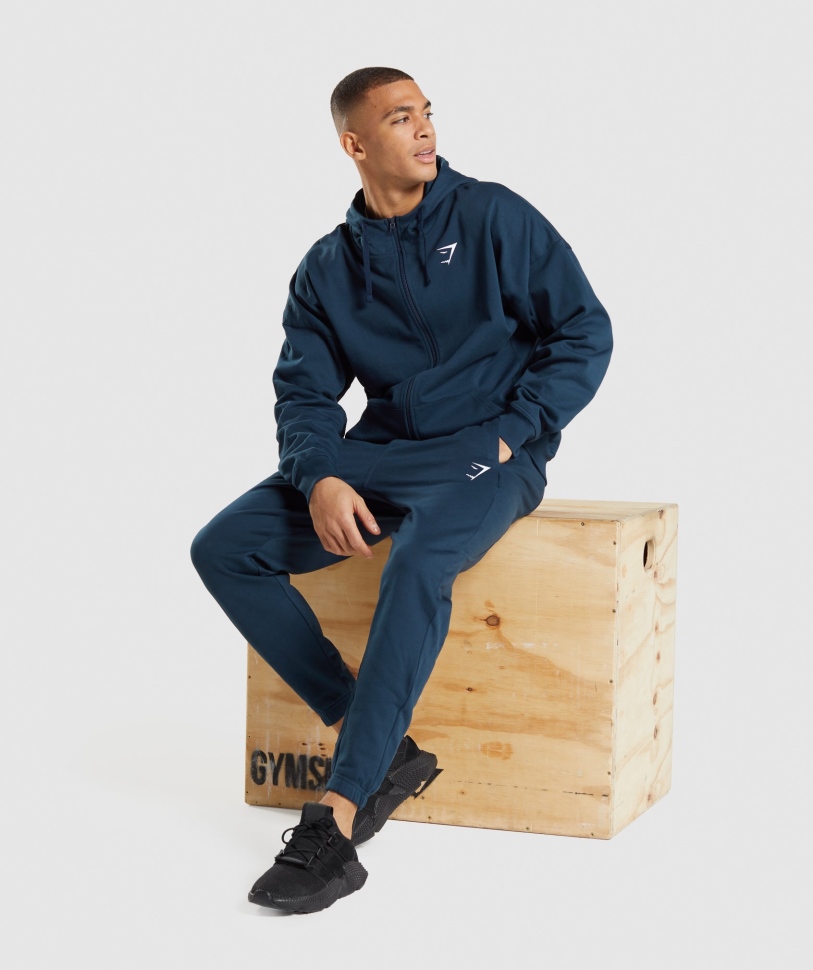 Gymshark απαραίτητο υπερμεγέθη Jogger Navy