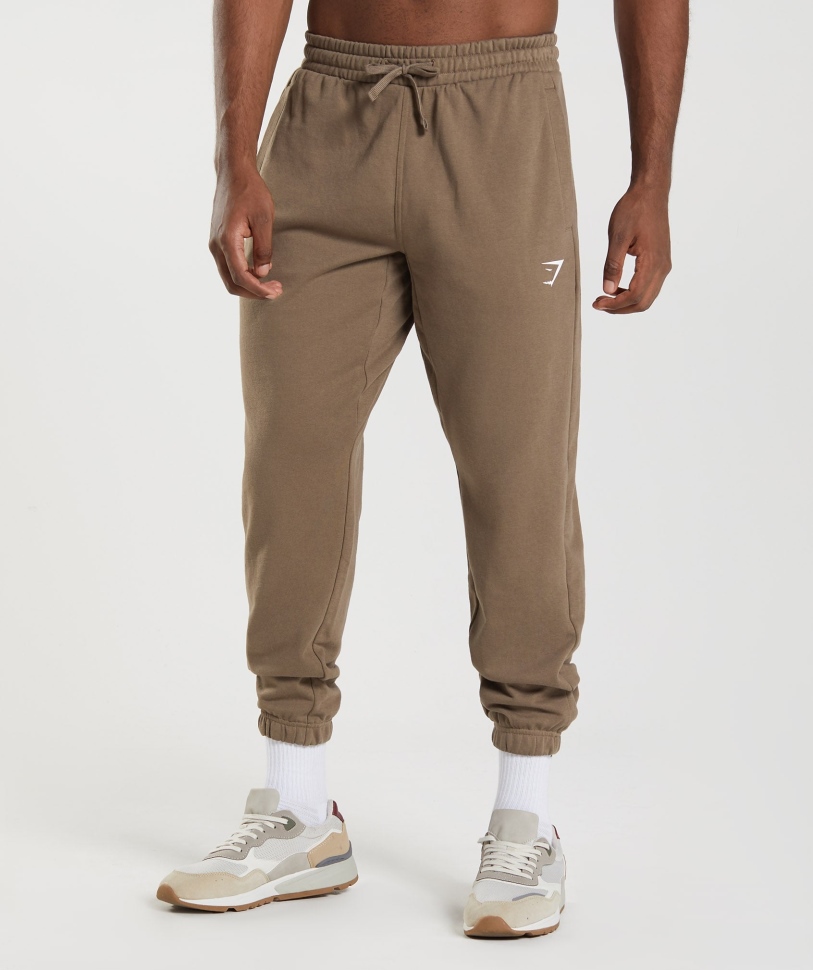 Gymshark απαραίτητο υπερμεγέθη Joggers ψυχή καφέ
