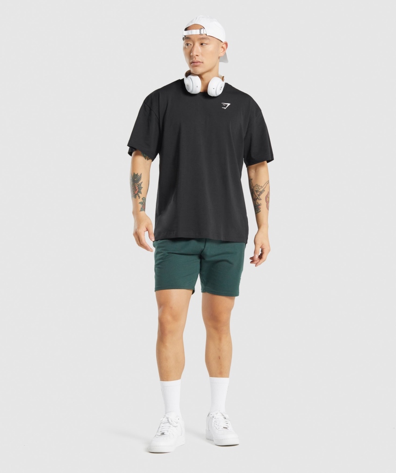 Gymshark απαραίτητο υπερμεγέθη μπλουζάκι μαύρο