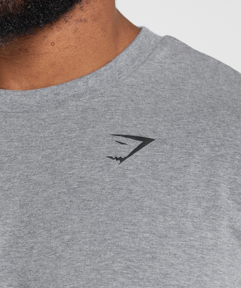 Gymshark απαραίτητο υπερμεγέθη μπλουζάκι κάρβουνο μάργα