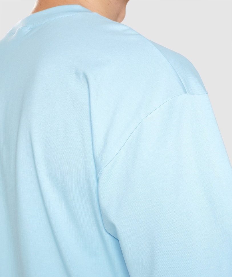 Gymshark απαραίτητο υπερμεγέθη μπλουζάκι λινό μπλε