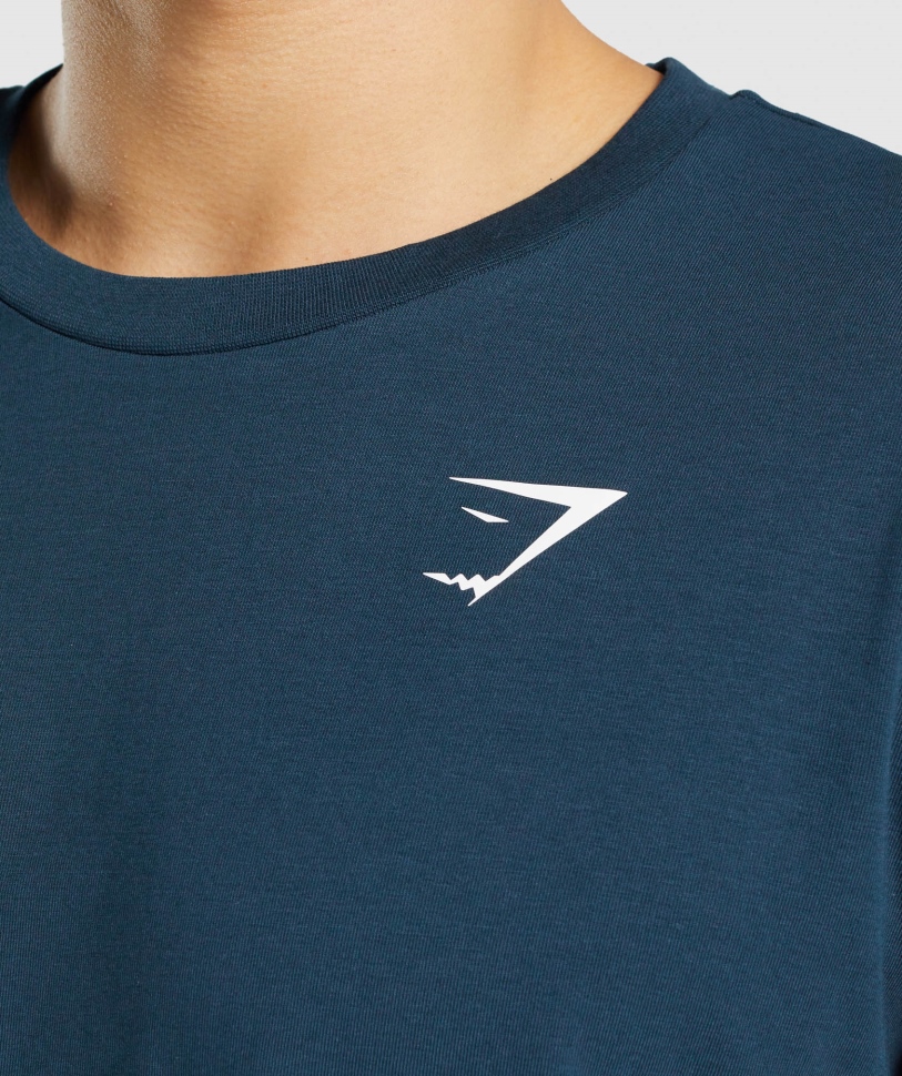 Gymshark απαραίτητο υπερμεγέθη T-shirt Navy