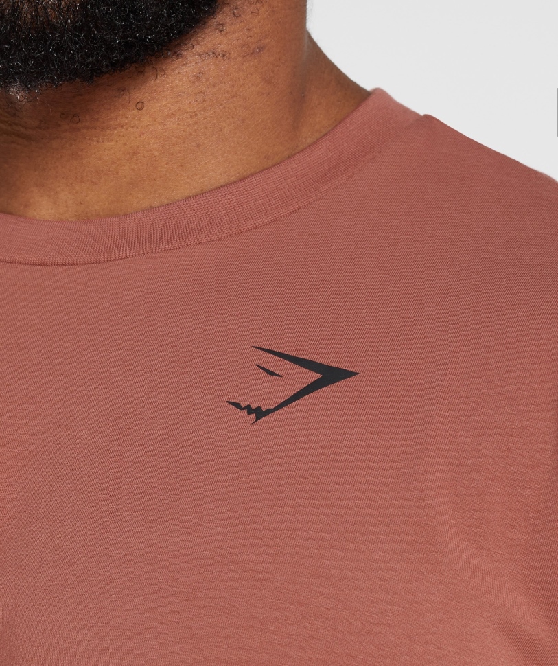 Gymshark απαραίτητο υπερμεγέθη μπλουζάκι ροζ καφέ