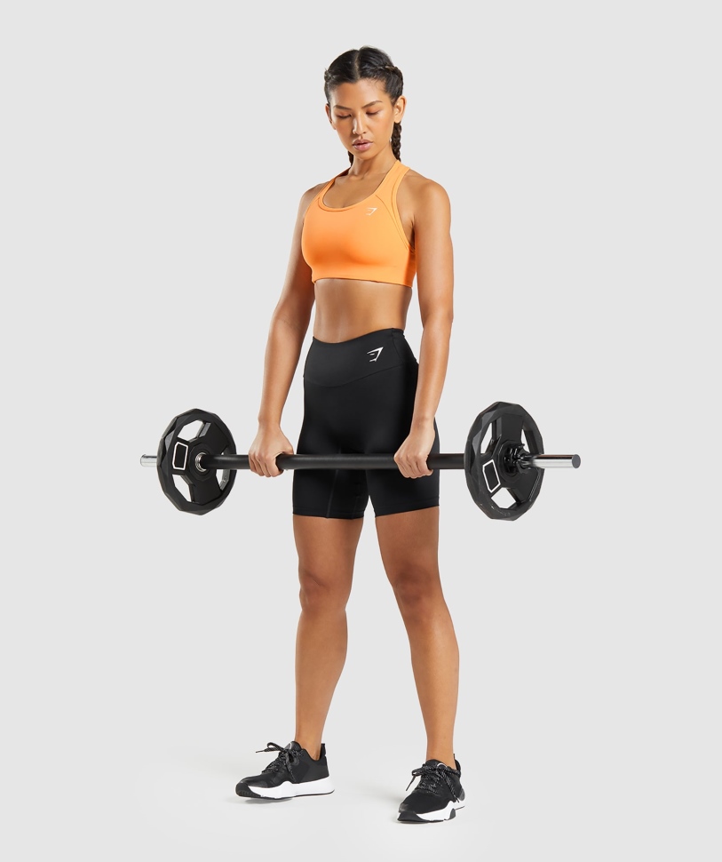 Gymshark ουσιαστικό Racer πίσω αθλητικό σουτιέν βερίκοκο πορτοκάλι