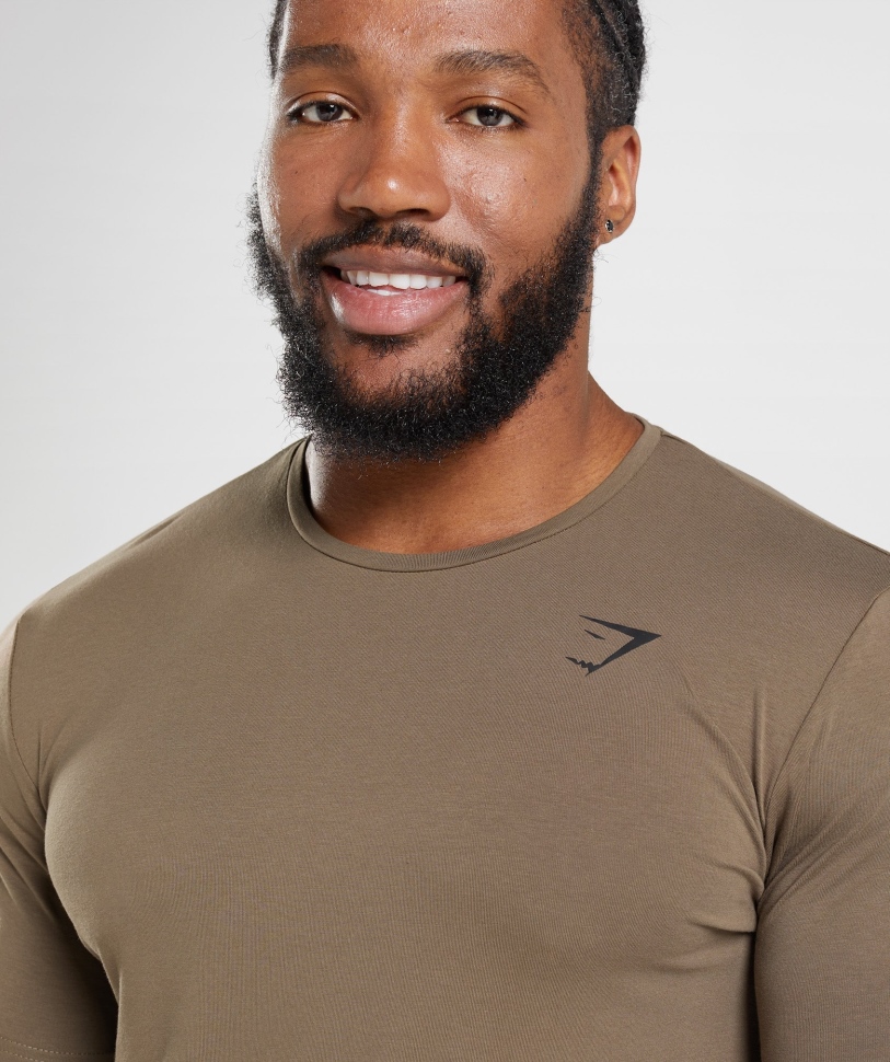 Gymshark απαραίτητο μπλουζάκι Soul καφέ