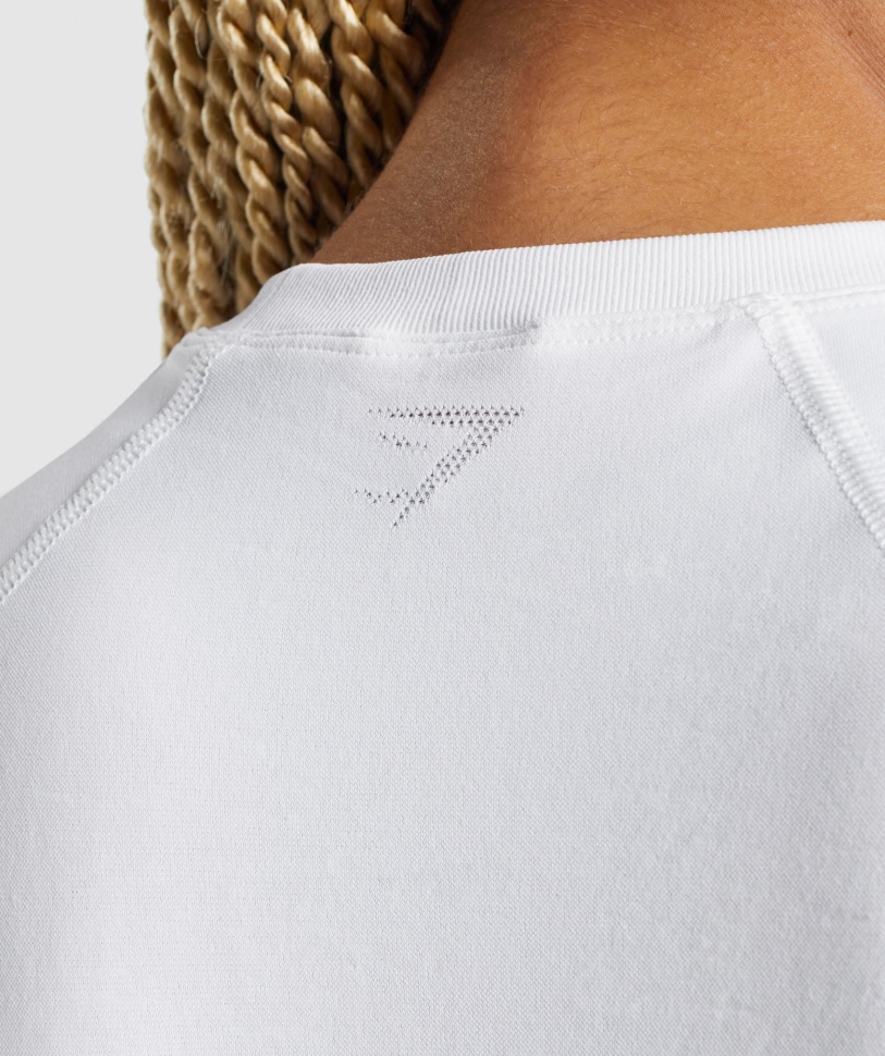 Gymshark ταιριάζει απρόσκοπτη φαρδύ μπλουζάκι λευκό