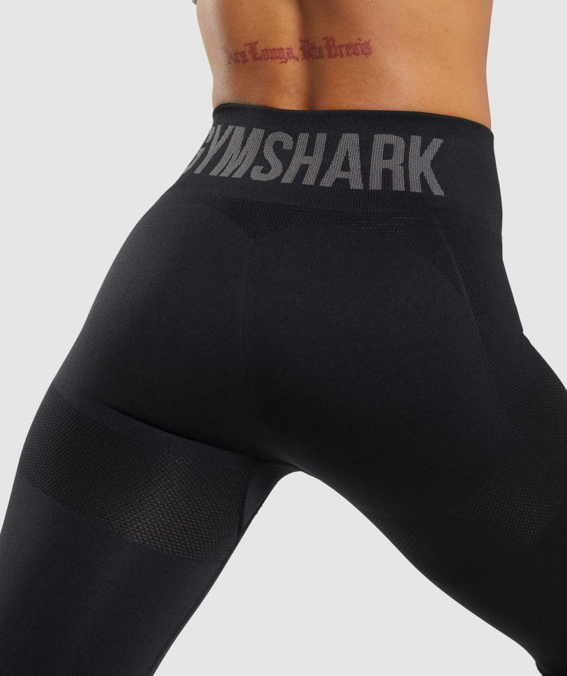 Gymshark Flex ψηλόμεσο κολάν μαύρο