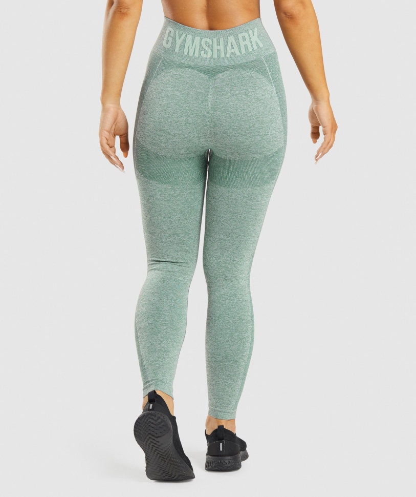 Gymshark Flex ψηλόμεσο κολάν Studio Green Marl