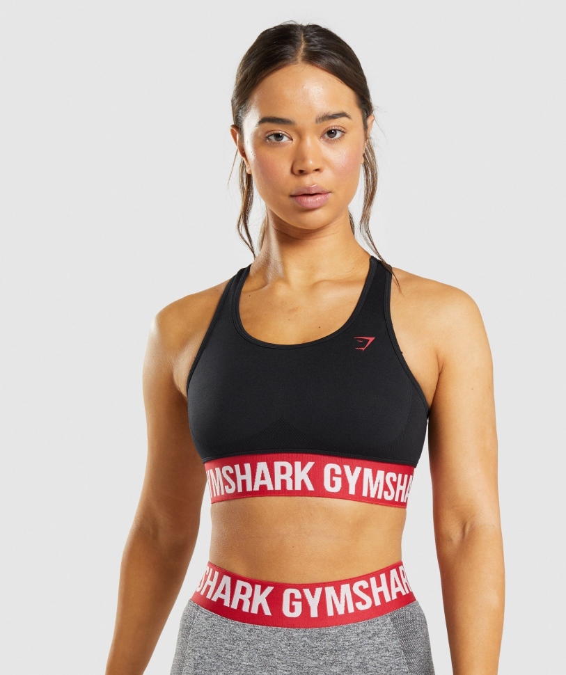 αθλητικό σουτιέν Gymshark Flex μαύρο