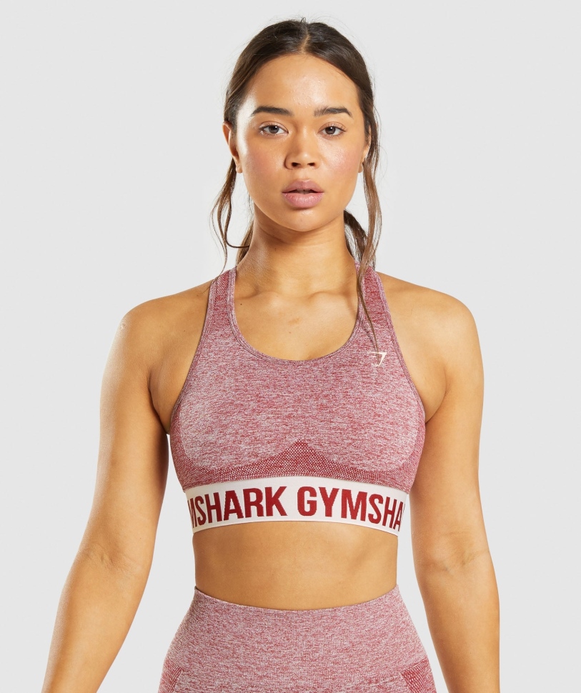αθλητικό σουτιέν Gymshark Flex μπορντό μάρλα