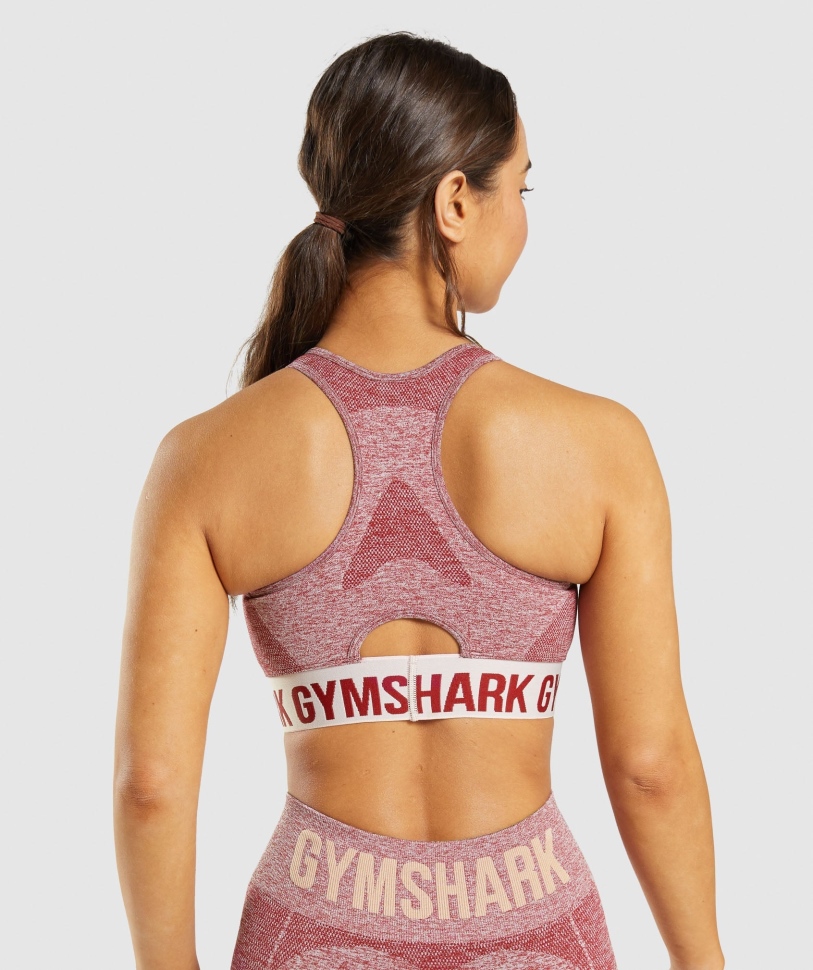 αθλητικό σουτιέν Gymshark Flex μπορντό μάρλα