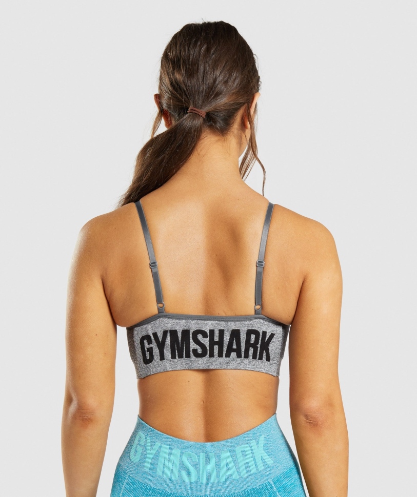 αθλητικό σουτιέν Gymshark Flex Strappy κάρβουνο γκρι Marl