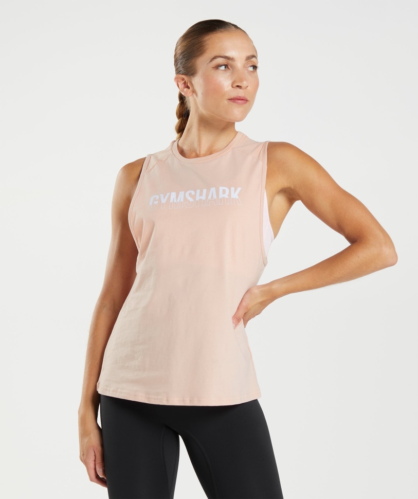 Gymshark Fraction Tank άργιλος ροζ