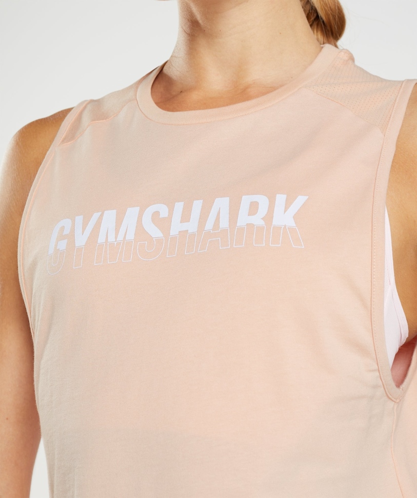 Gymshark Fraction Tank άργιλος ροζ