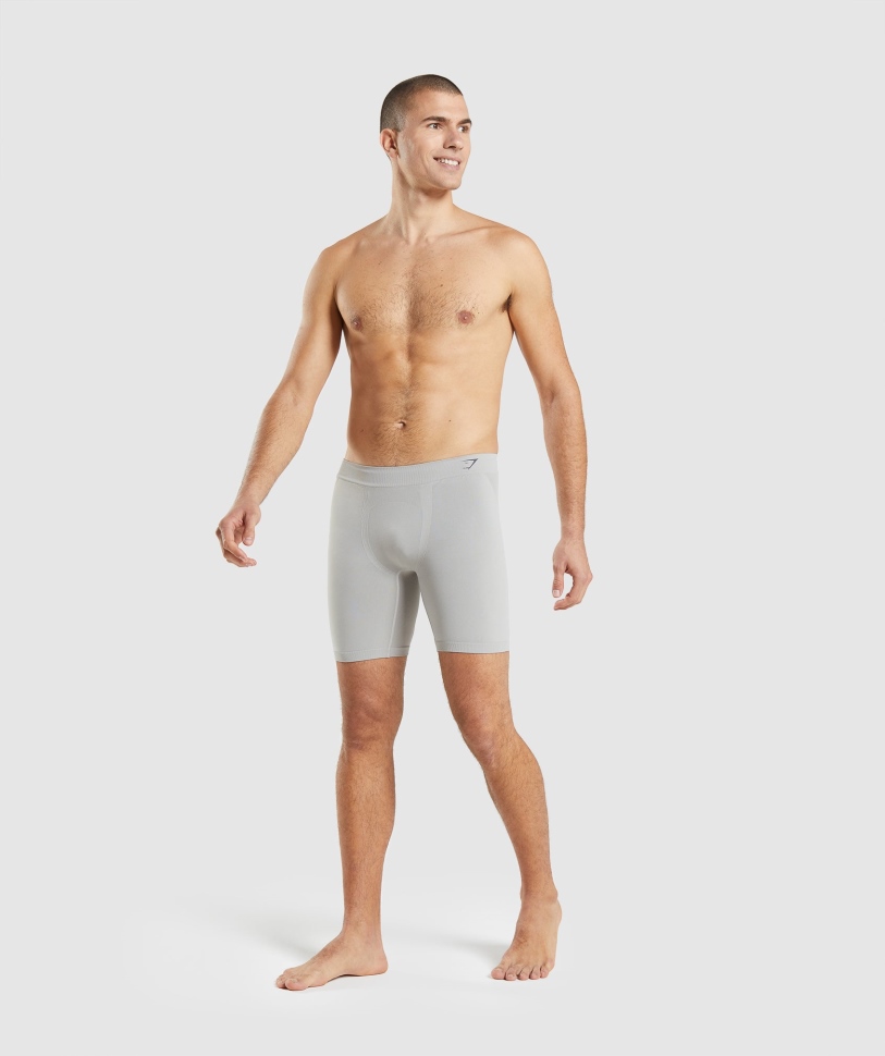 Gymshark Hybrid Boxer Taupe γκρι-όνυχα γκρι