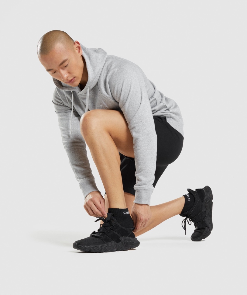 Gymshark ζακάρ τέταρτο κάλτσες 3pk μαύρες