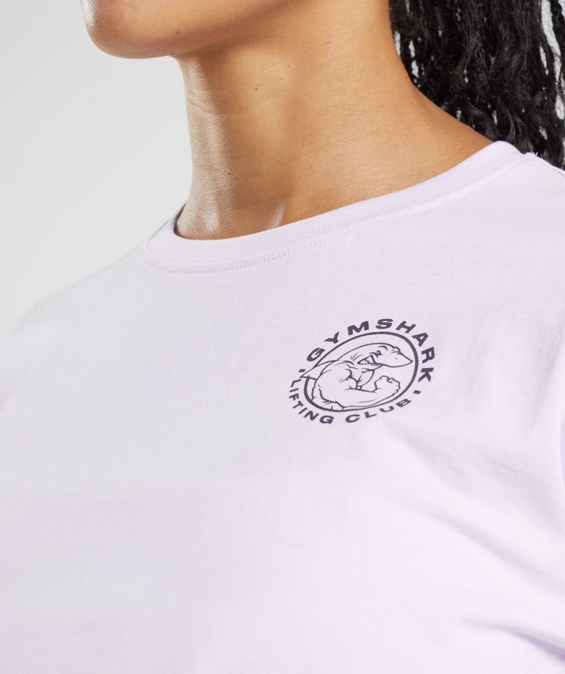 Gymshark Legacy Crop Top ξεθωριασμένο λιλά